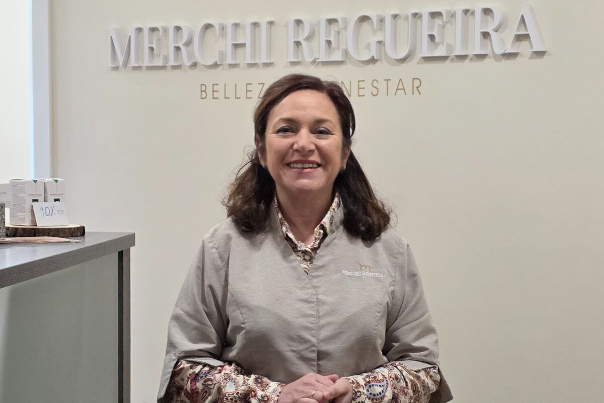 Merchi Regueira en el centro de Pontevedra
